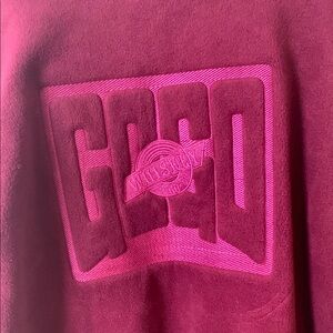 SALE RARE 90s Go-Go Wear Oversized Fleece Mock Funnel Neck Super Cozy Burgundy